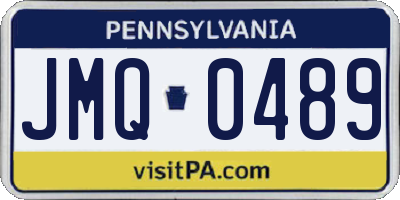 PA license plate JMQ0489