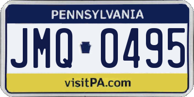 PA license plate JMQ0495