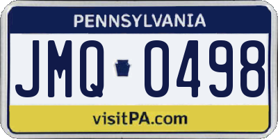 PA license plate JMQ0498