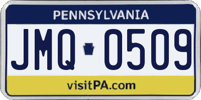 PA license plate JMQ0509