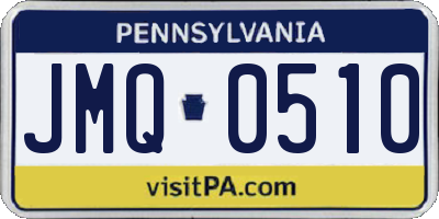 PA license plate JMQ0510