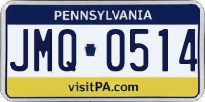 PA license plate JMQ0514