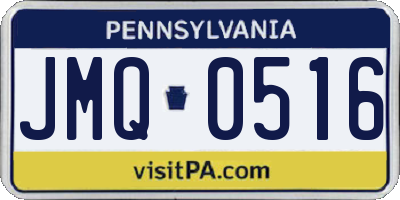 PA license plate JMQ0516
