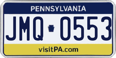 PA license plate JMQ0553