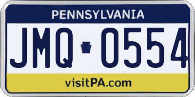 PA license plate JMQ0554