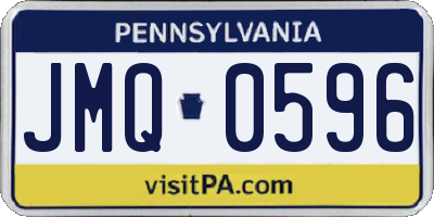 PA license plate JMQ0596