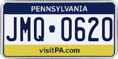PA license plate JMQ0620