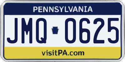 PA license plate JMQ0625