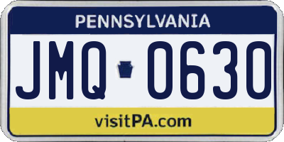 PA license plate JMQ0630