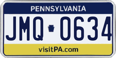 PA license plate JMQ0634