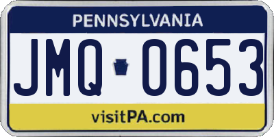 PA license plate JMQ0653
