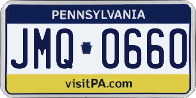 PA license plate JMQ0660