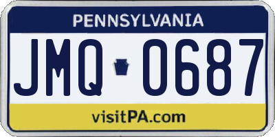 PA license plate JMQ0687