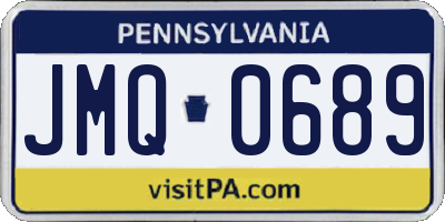 PA license plate JMQ0689