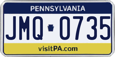 PA license plate JMQ0735