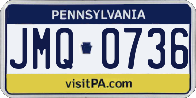 PA license plate JMQ0736