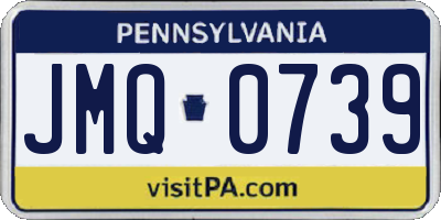 PA license plate JMQ0739