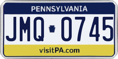 PA license plate JMQ0745