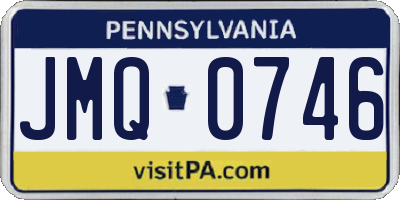PA license plate JMQ0746