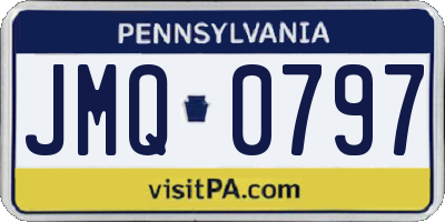 PA license plate JMQ0797