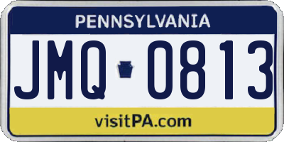 PA license plate JMQ0813