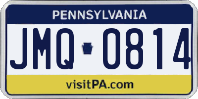 PA license plate JMQ0814