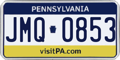 PA license plate JMQ0853