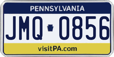 PA license plate JMQ0856