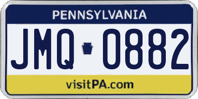 PA license plate JMQ0882