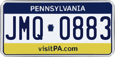 PA license plate JMQ0883
