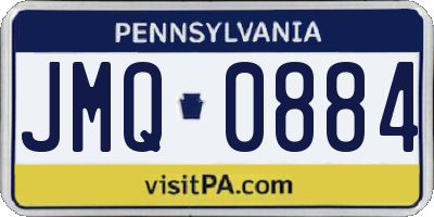 PA license plate JMQ0884