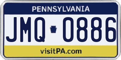 PA license plate JMQ0886