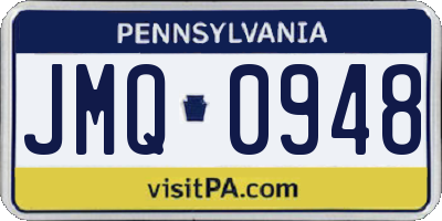 PA license plate JMQ0948