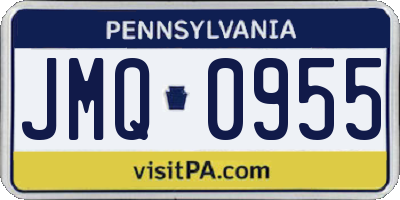 PA license plate JMQ0955