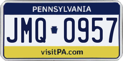 PA license plate JMQ0957