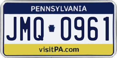 PA license plate JMQ0961