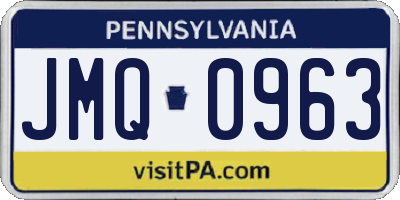 PA license plate JMQ0963