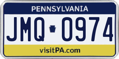 PA license plate JMQ0974