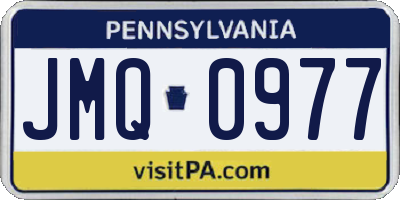 PA license plate JMQ0977