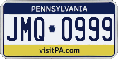 PA license plate JMQ0999