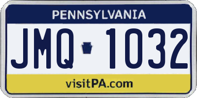 PA license plate JMQ1032
