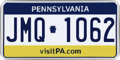 PA license plate JMQ1062