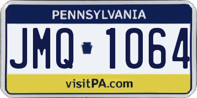 PA license plate JMQ1064