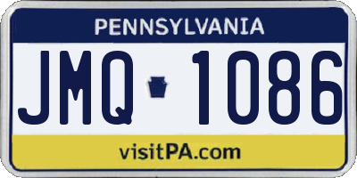 PA license plate JMQ1086