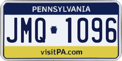 PA license plate JMQ1096