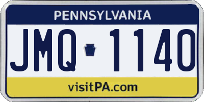 PA license plate JMQ1140