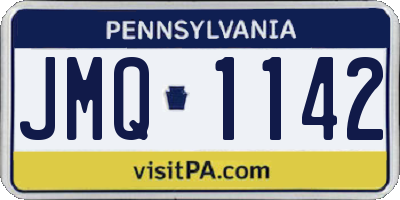 PA license plate JMQ1142