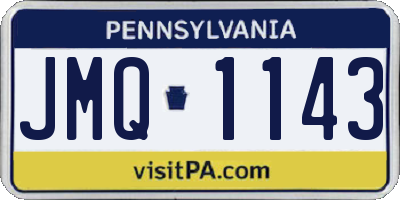 PA license plate JMQ1143