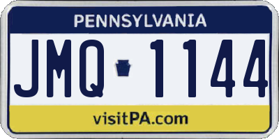PA license plate JMQ1144