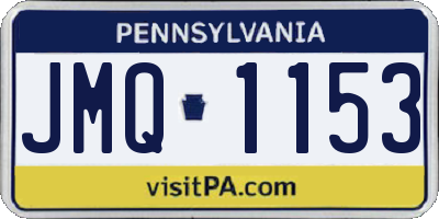 PA license plate JMQ1153